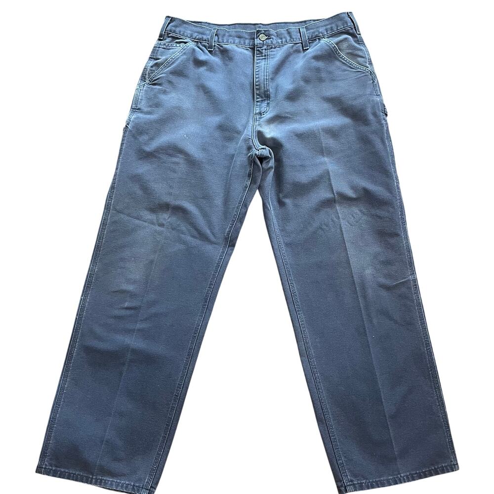 Carhartt Original Dungarees Fit Men's Work Pants 38x32 Gray B11PTB Carpenter